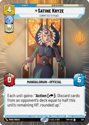Satine Kryze - Committed to Peace (Hyperspace) (320) [Twilight of the Republic] Foil