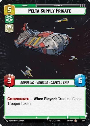 Pelta Supply Frigate (Hyperspace) (367) [Twilight of the Republic] Foil