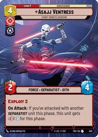 Asajj Ventress - Count Dooku's Assassin (Hyperspace) (402) [Twilight of the Republic] Foil