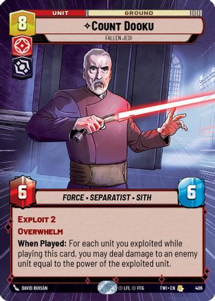 Count Dooku - Fallen Jedi (Hyperspace) (406) [Twilight of the Republic] Foil