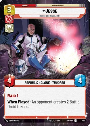 Jesse - Hard-Fighting Patriot (Hyperspace) (413) [Twilight of the Republic] Foil