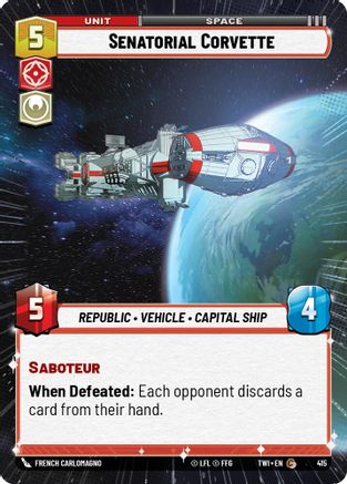Senatorial Corvette (Hyperspace) (415) [Twilight of the Republic] Foil