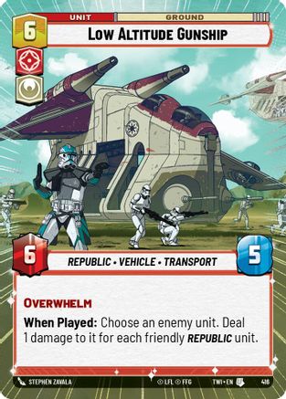 Low Altitude Gunship (Hyperspace) (416) [Twilight of the Republic] Foil