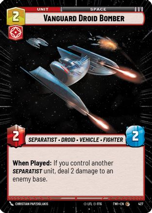 Vanguard Droid Bomber (Hyperspace) (427) [Twilight of the Republic] Foil