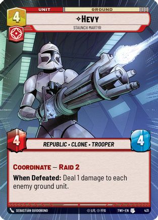 Hevy - Staunch Martyr (Hyperspace) (431) [Twilight of the Republic] Foil