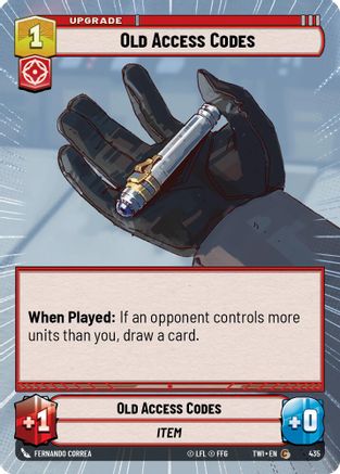 Old Access Codes (Hyperspace) (435) [Twilight of the Republic] Foil