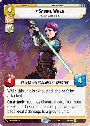 Sabine Wren - You Can Count On Me (Hyperspace) (460) [Twilight of the Republic] Foil