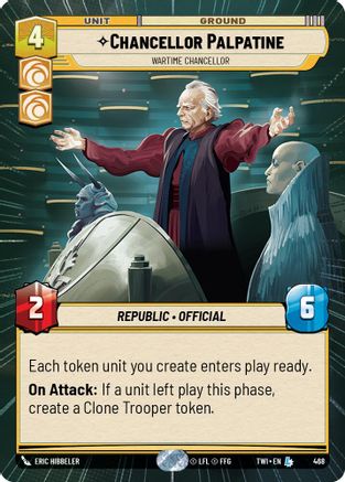 Chancellor Palpatine - Wartime Chancellor (Hyperspace) (468) [Twilight of the Republic] Foil
