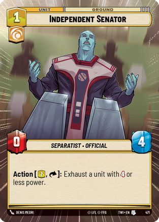 Independent Senator (Hyperspace) (471) [Twilight of the Republic] Foil