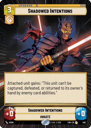 Shadowed Intentions (Hyperspace) (485) [Twilight of the Republic] Foil