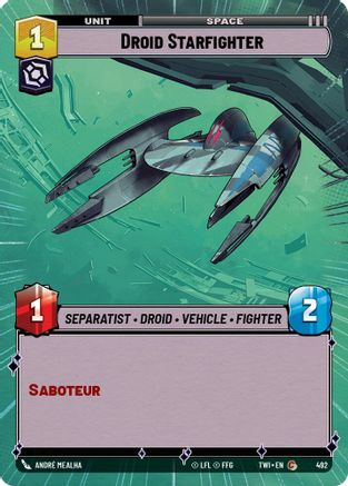 Droid Starfighter (Hyperspace) (492) [Twilight of the Republic] Foil