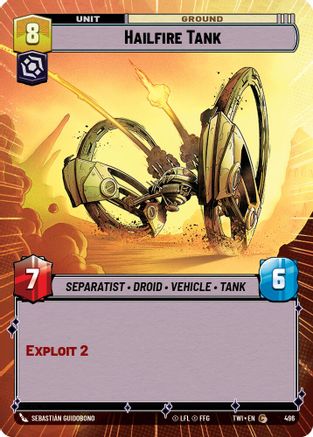Hailfire Tank (Hyperspace) (496) [Twilight of the Republic] Foil