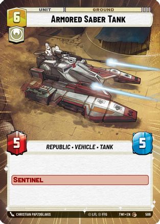 Armored Saber Tank (Hyperspace) (506) [Twilight of the Republic] Foil