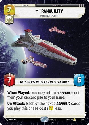 Tranquility - Inspiring Flagship (Hyperspace) (507) [Twilight of the Republic] Foil