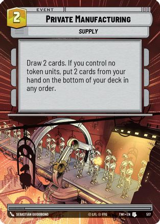 Private Manufacturing (Hyperspace) (517) [Twilight of the Republic] Foil