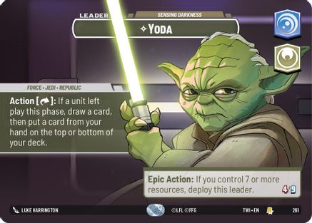 Yoda - Sensing Darkness (Showcase) (261) [Twilight of the Republic] Foil