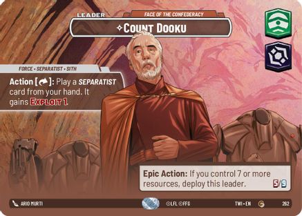 Count Dooku - Face of the Confederacy (Showcase) (262) [Twilight of the Republic] Foil