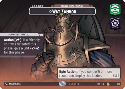Wat Tambor - Techno Union Foreman (Showcase) (263) [Twilight of the Republic] Foil