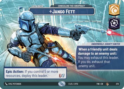 Jango Fett - Concealing the Conspiracy (Showcase) (273) [Twilight of the Republic] Foil