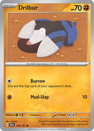 Drilbur 108 - [SV08 Surging Sparks] Reverse Holofoil