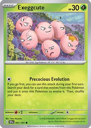 Exeggcute - 001/191 1 - [SV08 Surging Sparks] Reverse Holofoil