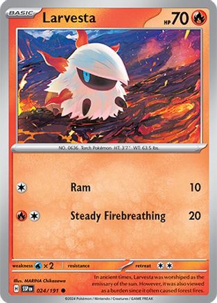 Larvesta - 024/191 24 - [SV08 Surging Sparks] Reverse Holofoil