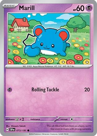 Marill 73 - [SV08 Surging Sparks] Reverse Holofoil