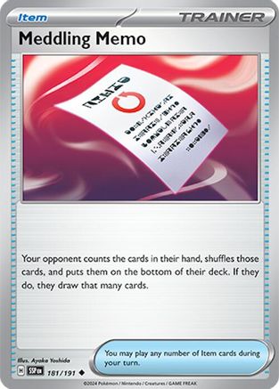 Meddling Memo 181 - [SV08 Surging Sparks] Reverse Holofoil