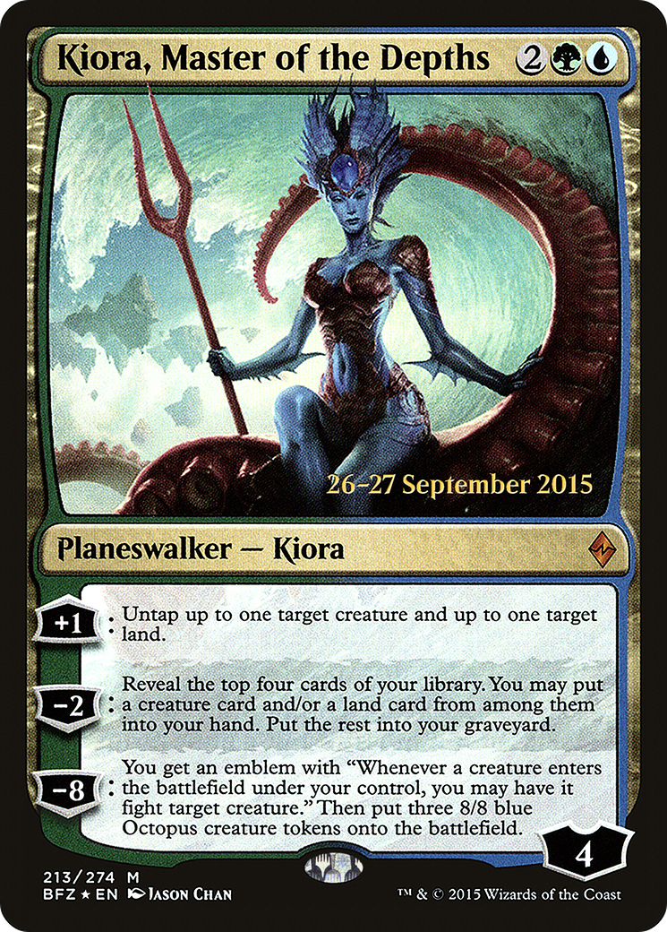 Kiora, Master of the Depths (PRE-213S) [Battle for Zendikar Promos] Foil