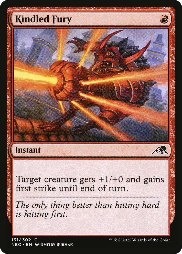 Kindled Fury (NEO-151) [Kamigawa: Neon Dynasty] Foil