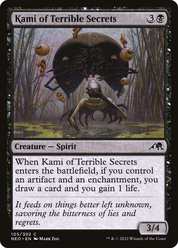 Kami of Terrible Secrets (NEO-105) [Kamigawa: Neon Dynasty] Foil
