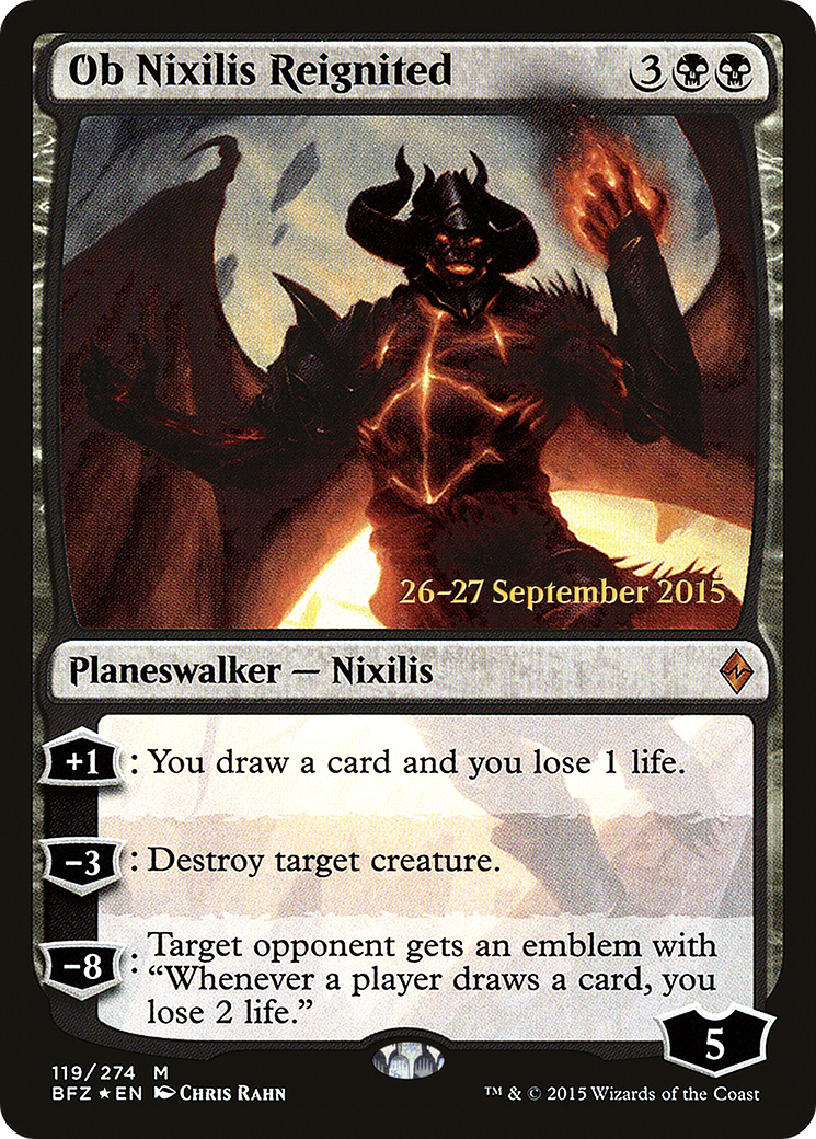 Ob Nixilis Reignited (PRE-119S) [Battle for Zendikar Promos] Foil