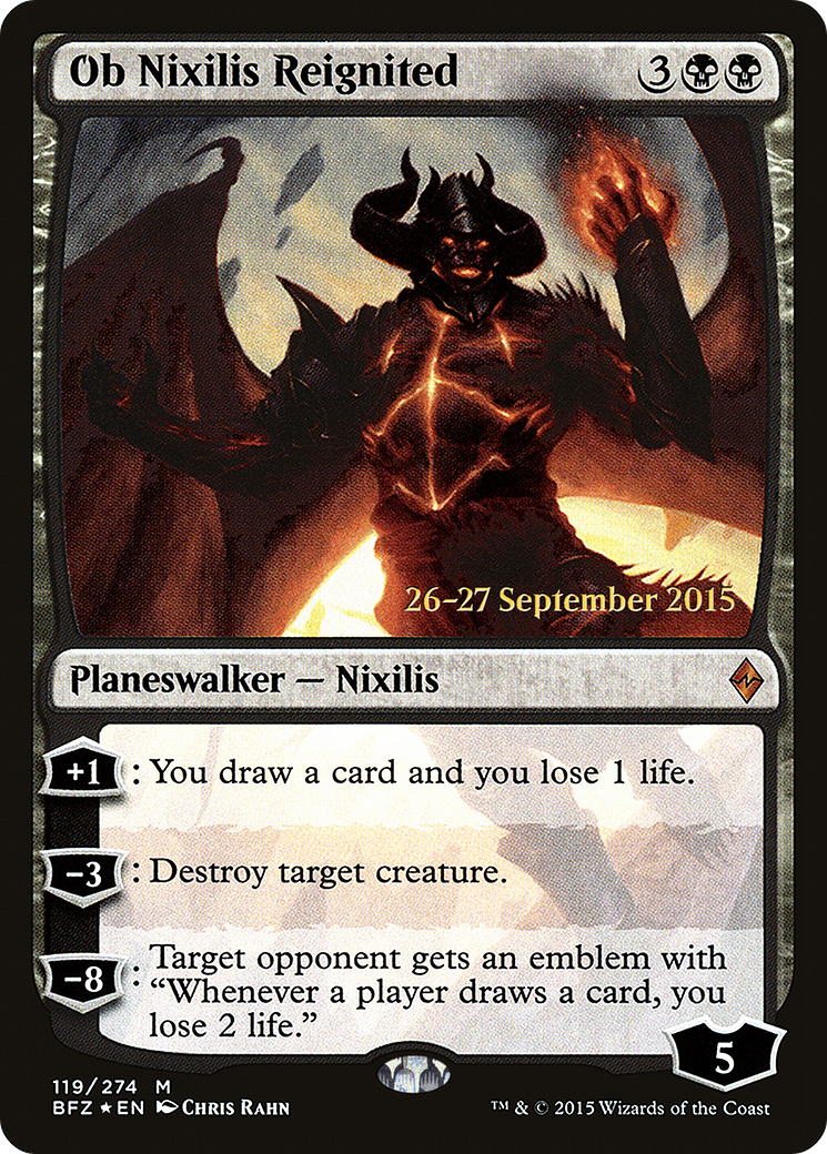 Ob Nixilis Reignited (PRE-119S) [Battle for Zendikar Promos] Foil