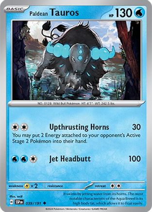 Paldean Tauros - 039/191 39 - [SV08 Surging Sparks] Reverse Holofoil