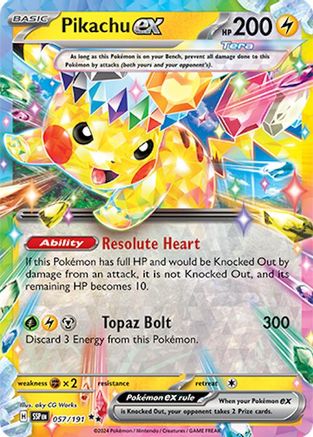 Pikachu ex - 057/191 57 - [SV08 Surging Sparks] Holofoil