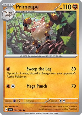 Primeape 99 - [SV08 Surging Sparks] Reverse Holofoil
