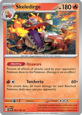 Skeledirge 31 - [SV08 Surging Sparks] Reverse Holofoil