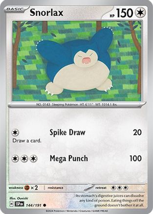 Snorlax 144 - [SV08 Surging Sparks] Reverse Holofoil