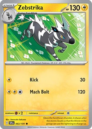 Zebstrika 63 - [SV08 Surging Sparks] Reverse Holofoil