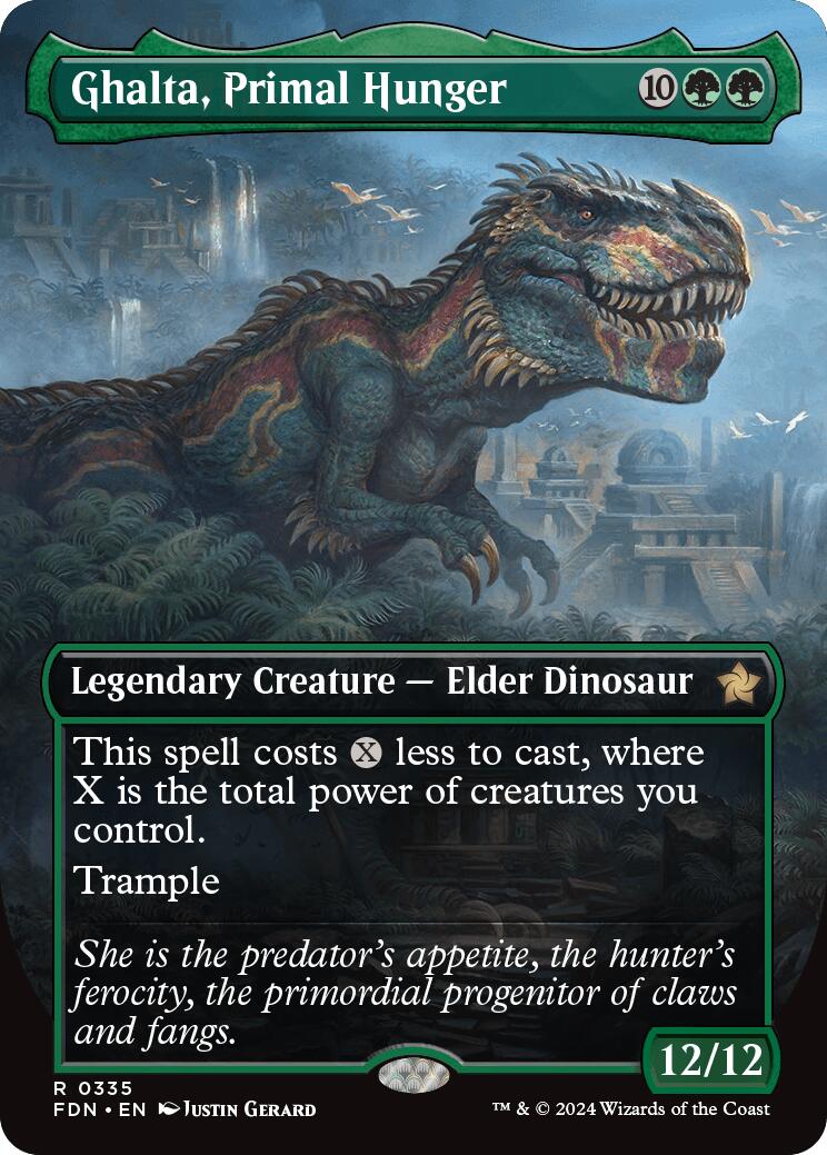 Ghalta, Primal Hunger (FDN-335) [Foundations] (Borderless) Foil