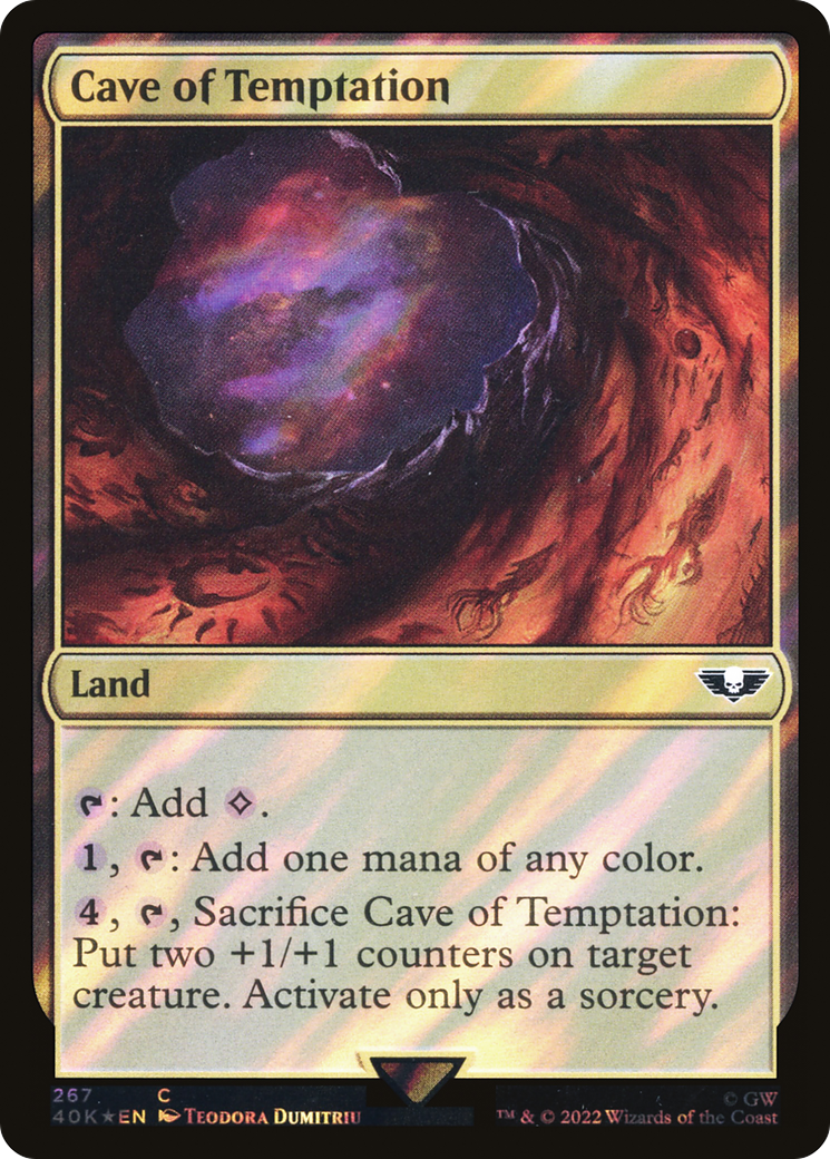 Cave of Temptation (Surge Foil) (40K-267) [Warhammer 40,000 Commander] Foil