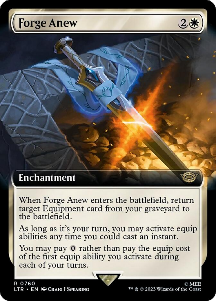 Forge Anew (LTR-760) [The Lord of the Rings: Tales of Middle-earth]: (Extended Art) Foil