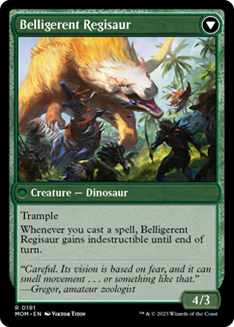 Invasion of Ixalan // Belligerent Regisaur (MOM-191) [March of the Machine]