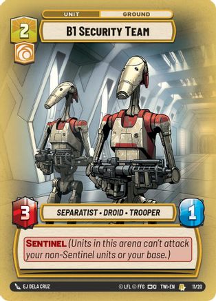 B1 Security Team (11/20) [Twilight of the Republic Weekly Play Promos]