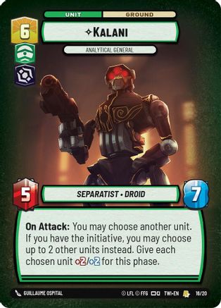 Kalani - Analytical General (16/20) [Twilight of the Republic Weekly Play Promos] Foil