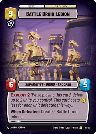 Battle Droid Legion (20/20) [Twilight of the Republic Weekly Play Promos] Foil
