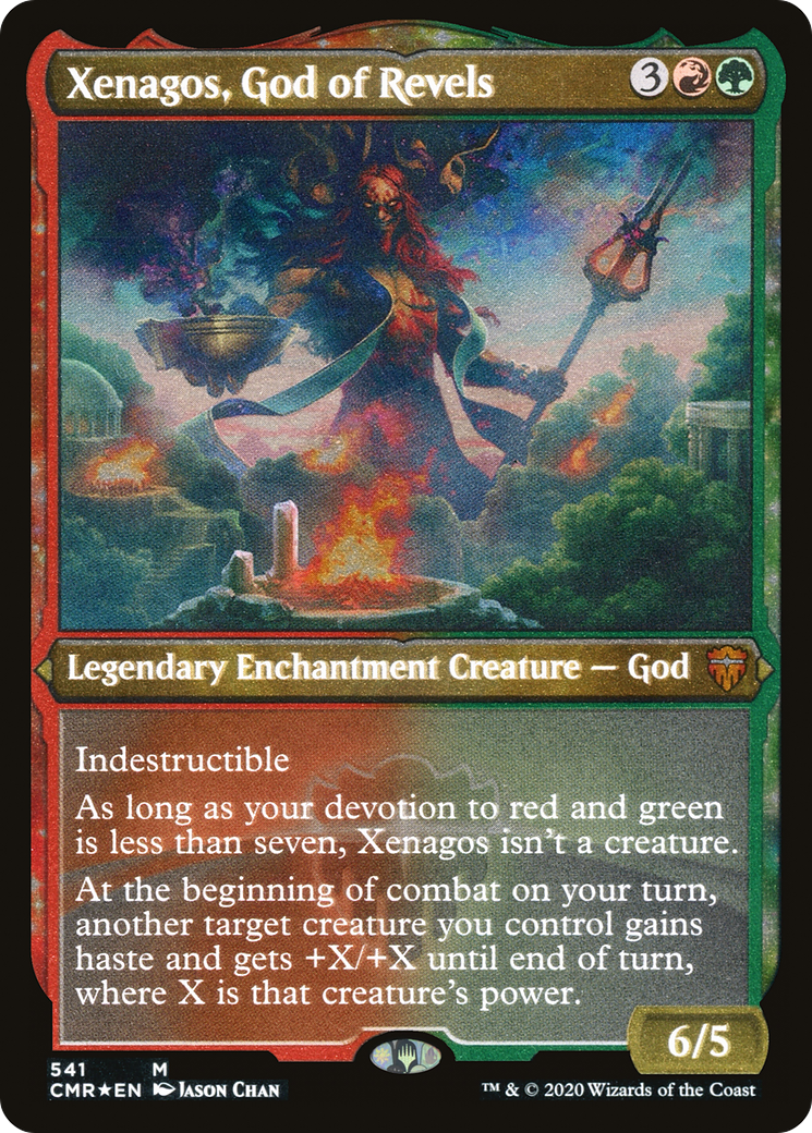 Xenagos, God of Revels (Foil Etched) (CMR-541) [Commander Legends] Etched Foil
