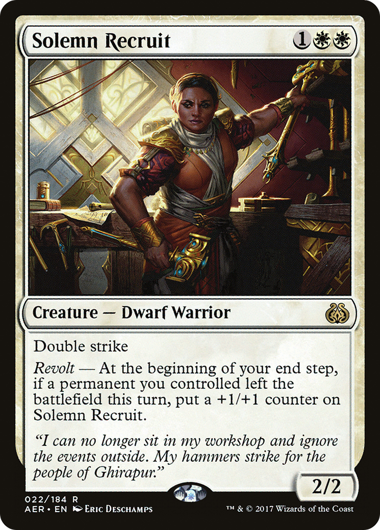 Solemn Recruit (AER-022) [Aether Revolt]