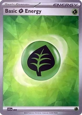 Basic Grass Energy (Cracked Ice Holo) 9 - [SVE Scarlet & Violet Energies] Holofoil