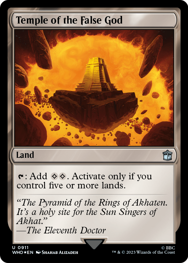 Temple of the False God (Surge Foil) (WHO-911) [Doctor Who] Foil